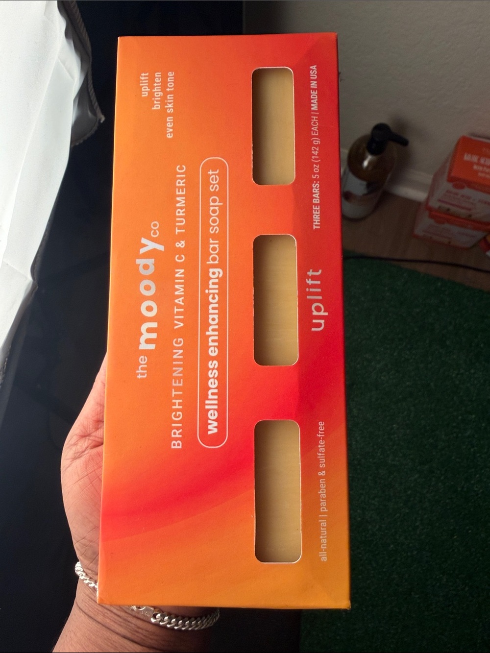 The Moody Co. Uplift Wellness Bar Soap Set - Orange Gradient